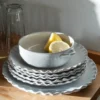 Heirol x Nosse Twist tallrik Ø28 cm, Stone