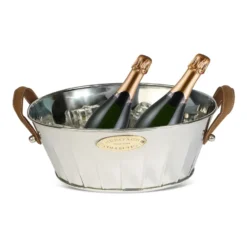 Heritage champagnekylare med läderhandtag, 30 cm
