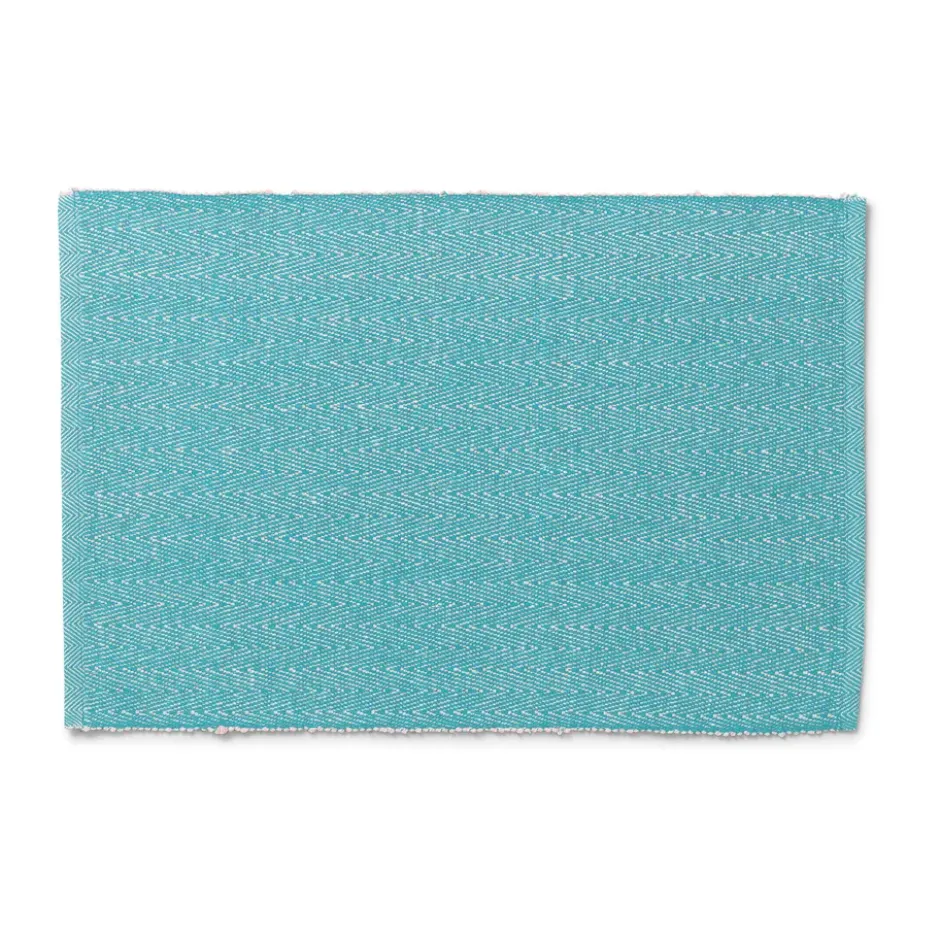 Herringbone bordstablett 30x43 cm, Turkos