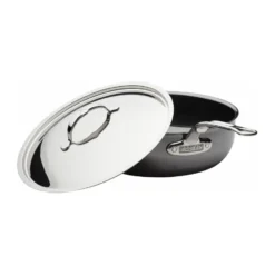 Hestan Nanobond traktörpanna med lock 4,7 L, Rostfritt stål