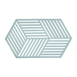 Hexagon grytunderlägg stor, Fog blue