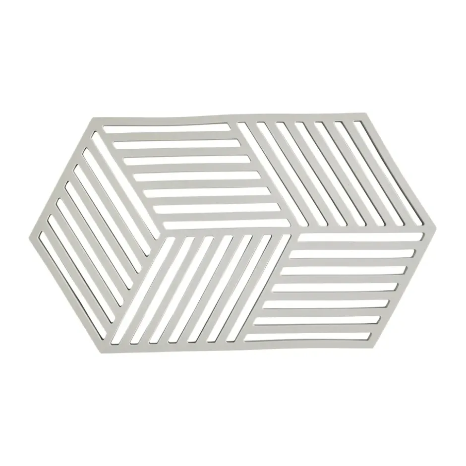 Hexagon grytunderlägg stor, Warm Grey
