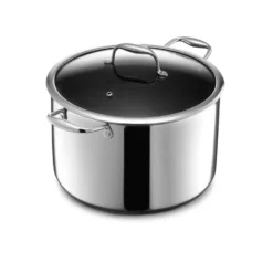 Hexclad hybrid gryta med glaslock 9,5 L, Silver