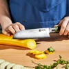 Hexclad Santoku 67-lager Damaskus 18 cm, Grön