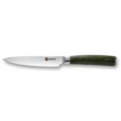 Hexclad universalkniv 67-lager Damaskus 13 cm, Grön