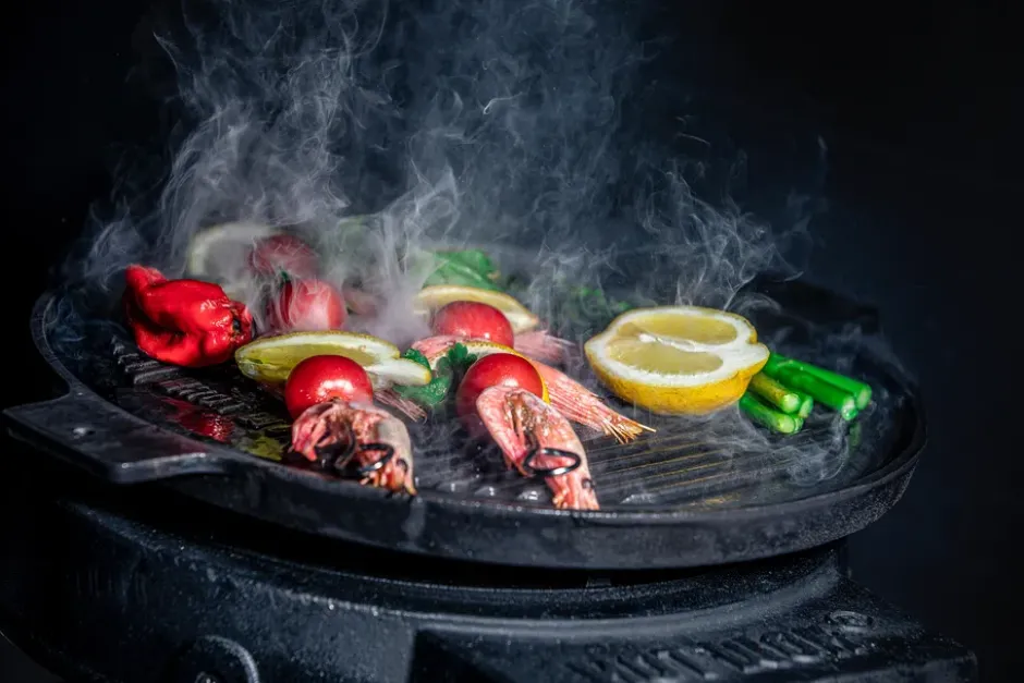 Hot Wok grillpanna gjutjärn, 32,5 cm