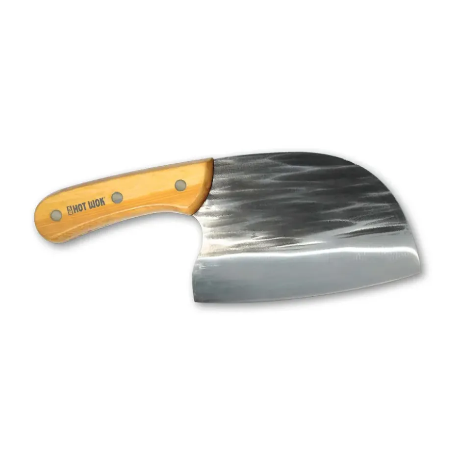 Hot Wok klyvkniv 24,5 cm, Rostfritt stål-bambu