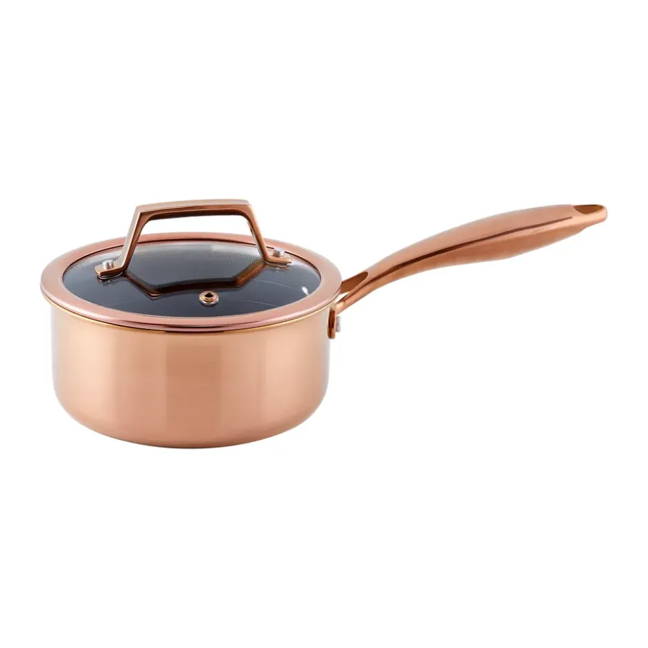 Hâws Santo kastrull med lock hybrid coating 1,5 L, Rose Gold