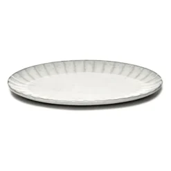 Inku oval tallrik L 21x30 cm, White