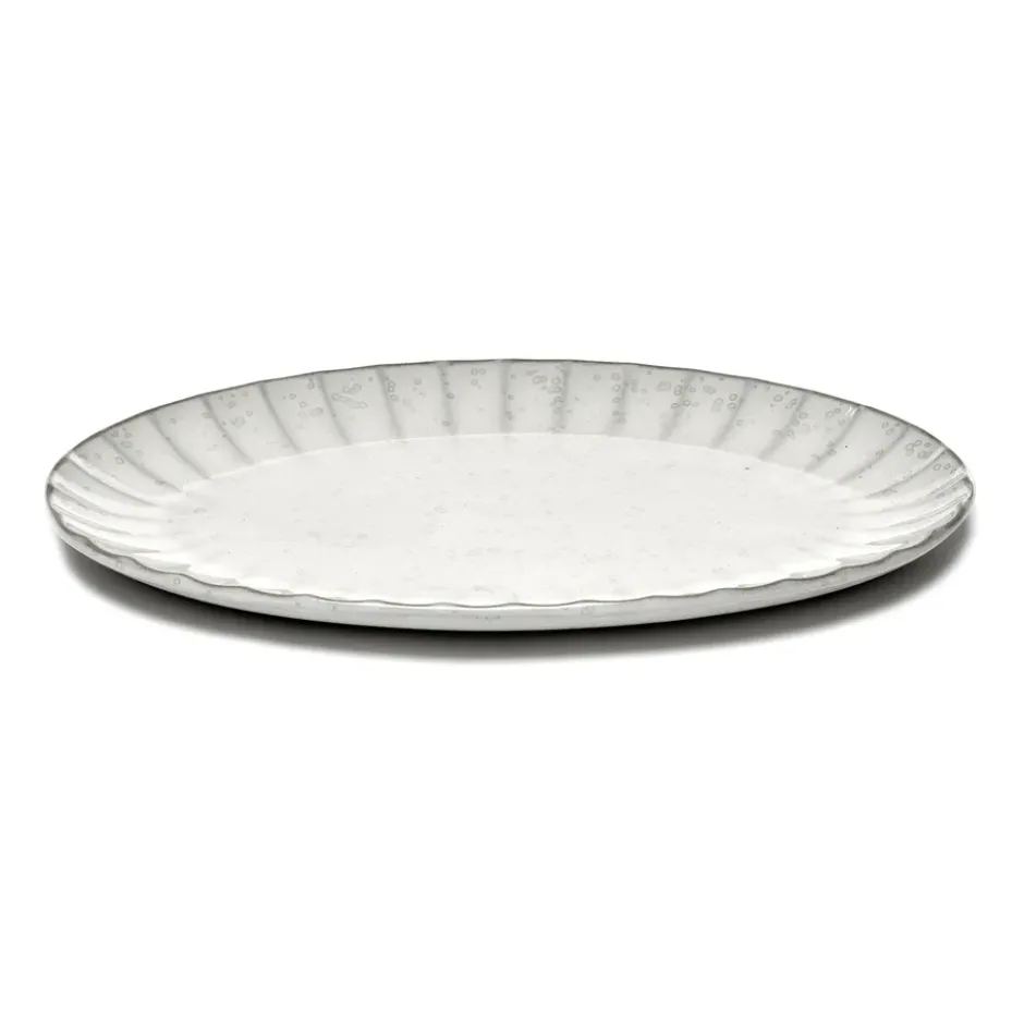 Inku oval tallrik L 21x30 cm, White