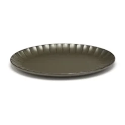 Inku oval tallrik S 17,5x25 cm, Green