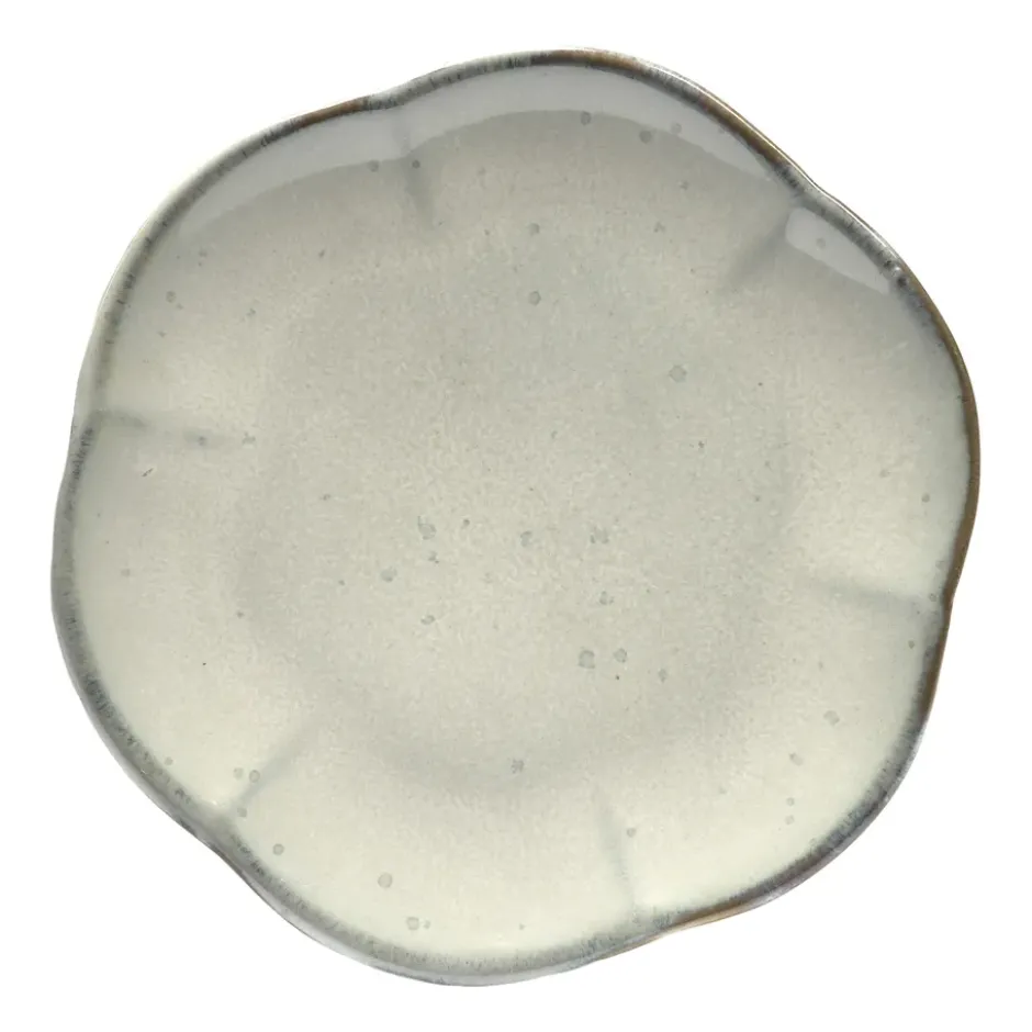 Inku räfflad tallrik M Ø13,9 cm, White