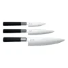 Kai Wasabi Black kockkniv & 2 allknivar set, 3 delar