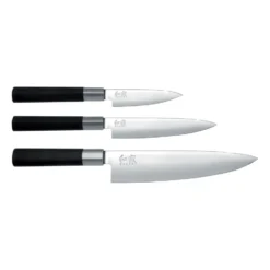 Kai Wasabi Black kockkniv & 2 allknivar set, 3 delar