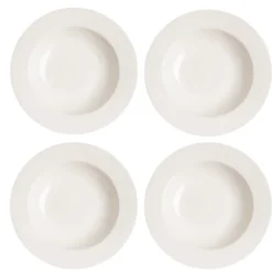 Kalk djup tallrik 23 cm 4-pack, vit