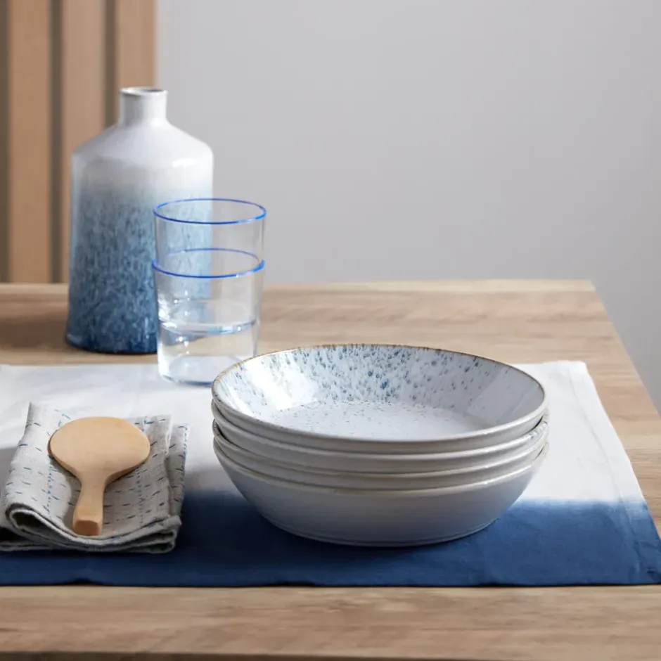 Kiln blue pasta tallrik 4-pack, Ø22 cm