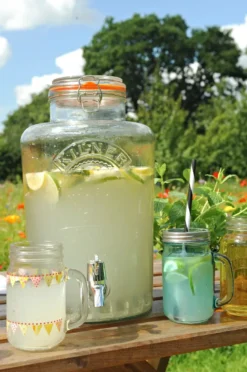 Kilner dryckesdispenser med tappkran, Klar-rostfritt stål, 8 L