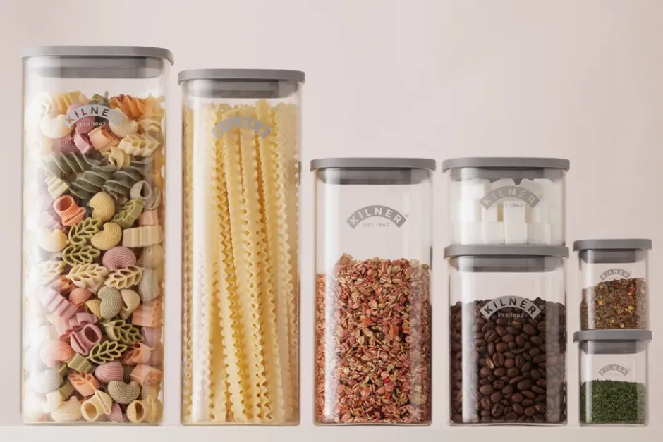 Kilner FRESH förvaringsburk, Klar-grå, 0,5 L