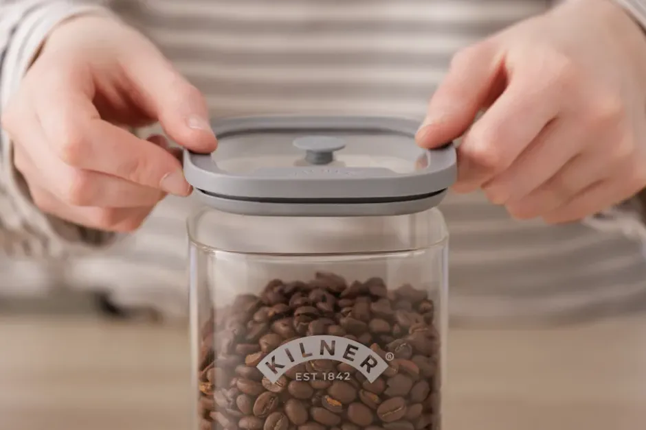 Kilner FRESH förvaringsburk, Klar-grå, 1 L
