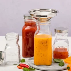 Kilner juice- och såsflaska, Klar-rostfritt stål, 0,5 L