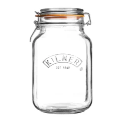 Kilner konservburk fyrkantig med bygel, Klar, 2 L