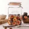 Kilner konservburk fyrkantig med bygel, Klar-rostfritt stål, 3 L