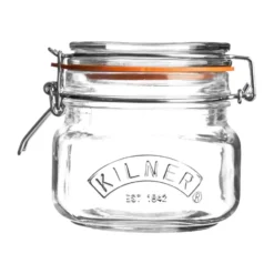 Kilner konservburk fyrkantig med bygel, Klar, 0,5 L