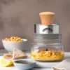 Kilner Mash & Store förvaringsburkset, Klar-rostfritt stål-trä, 0,5 L
