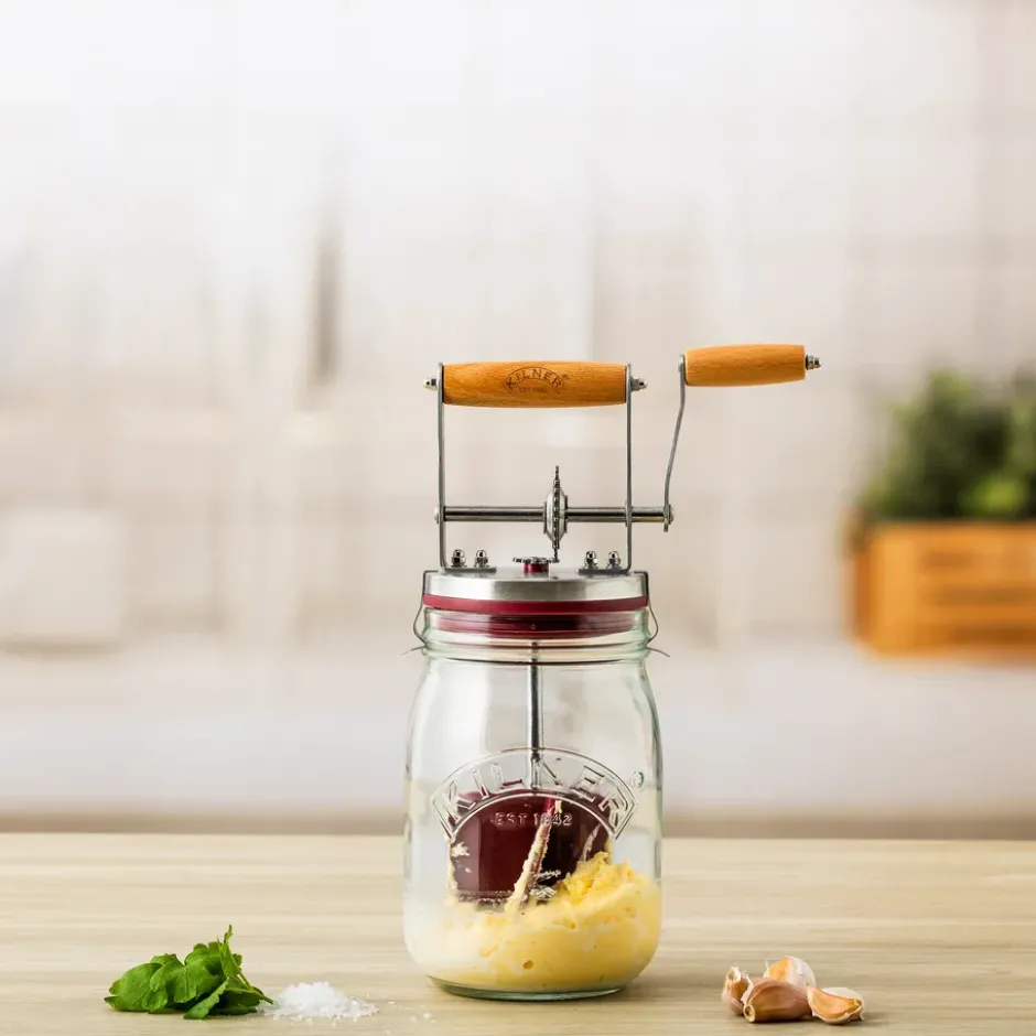 Kilner smörkärnare, Klar-röd, 1 L