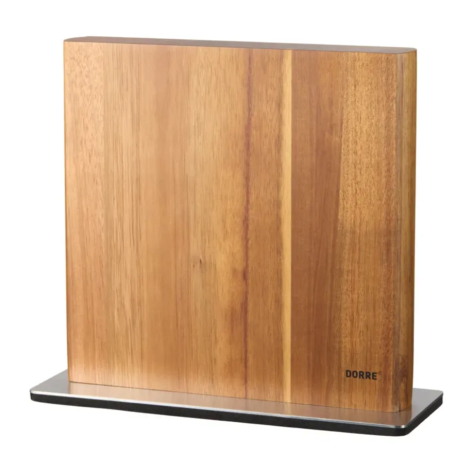 Kira Knivställ magnetiskt, Rostfritt stål-akaciaträ FSC