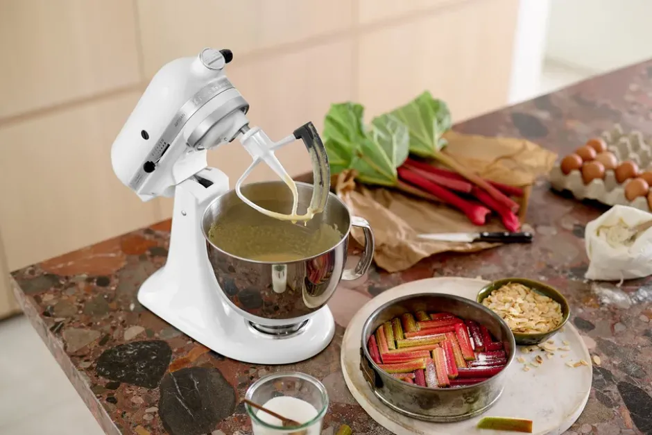 KitchenAid flatblandare med silikonkant mellan, White