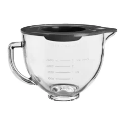 KitchenAid glasskål med lock 4,7 L, Klar