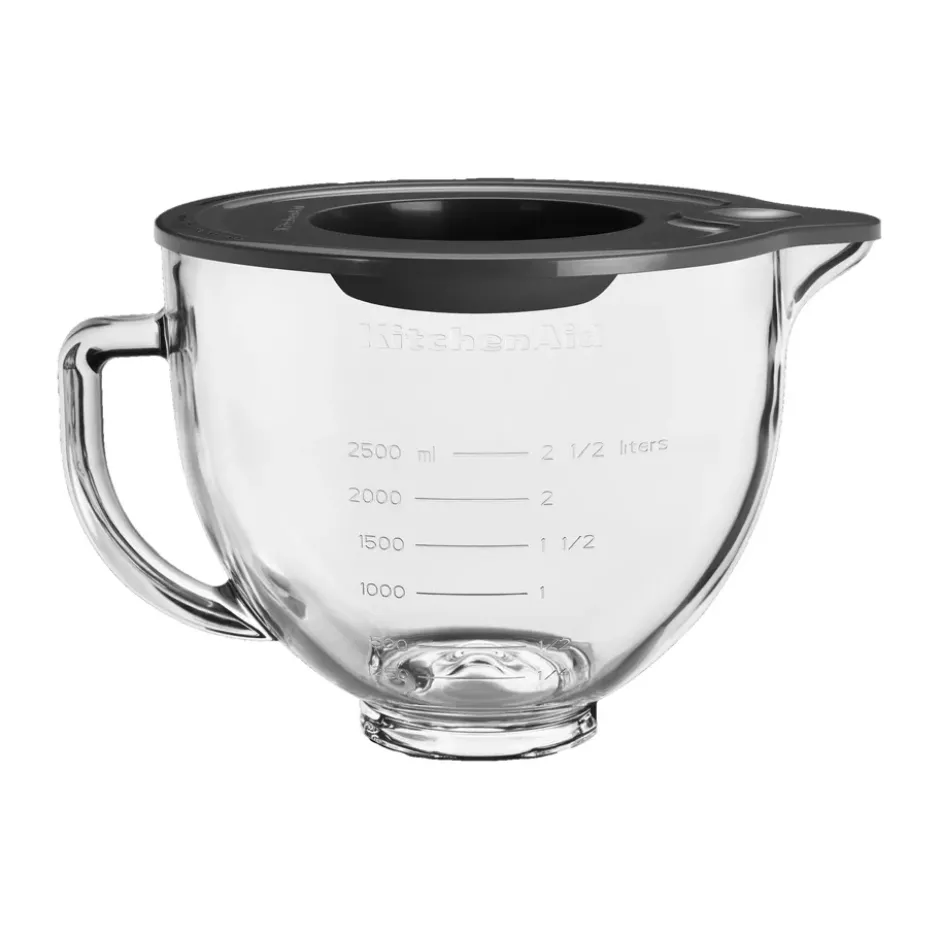 KitchenAid glasskål med lock 4,7 L, Klar