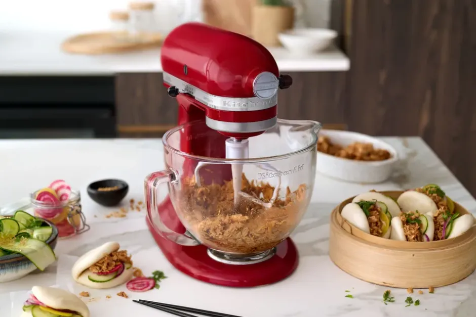 KitchenAid glasskål med lock 4,7 L, Klar