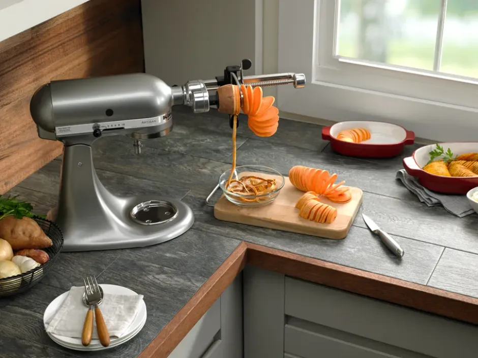 KitchenAid multifunktionell grönsakssvarv till köksmaskin, Stainless steel