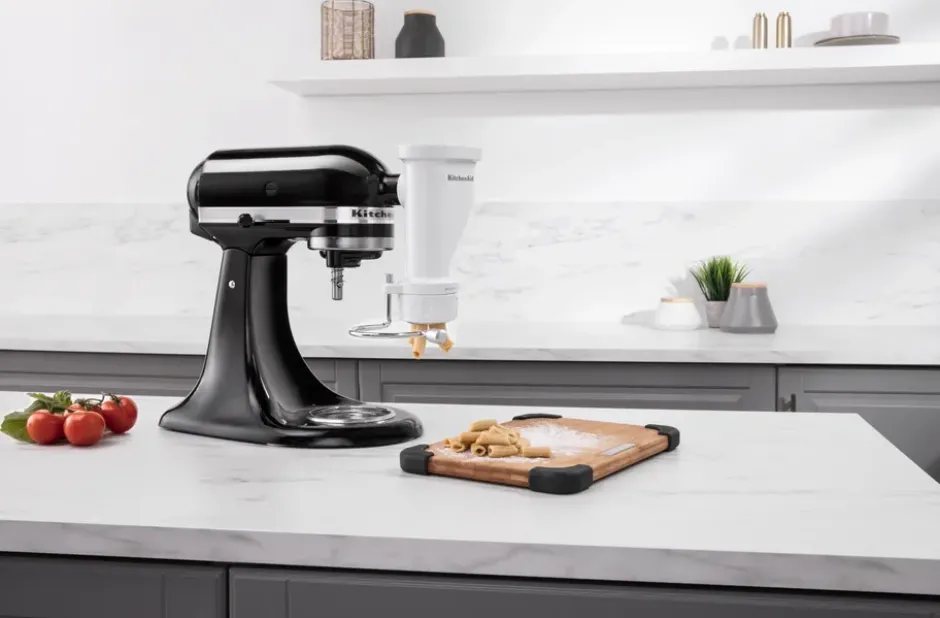 KitchenAid pastapress med 6 former till köksmaskin, White
