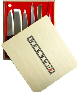 Knivset i balsabox 35x38 cm, 6 delar