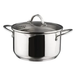 Kosmo gryta med glaslock 22 cm 3 L, Rostfritt stål