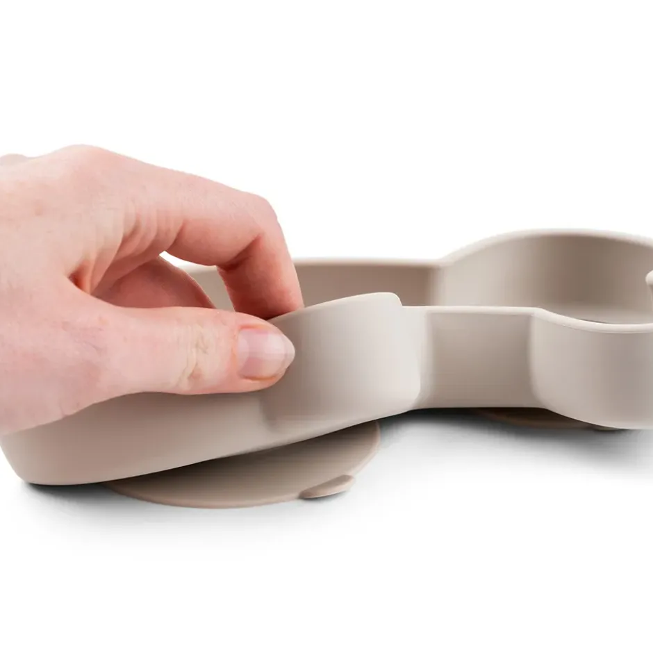 Lalee Stick&Stay barntallrik 13,5x18 cm, Sand