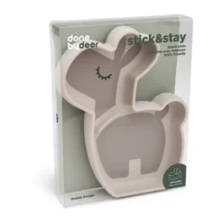 Lalee Stick&Stay barntallrik 13,5x18 cm, Sand