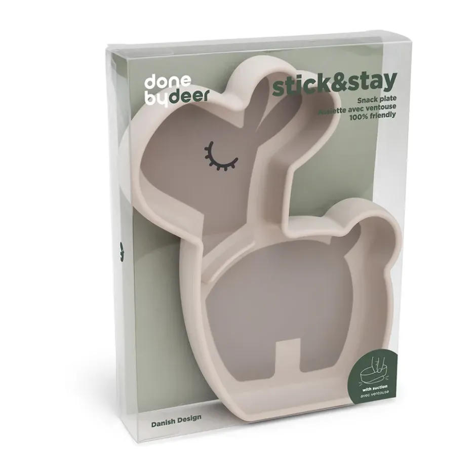 Lalee Stick&Stay barntallrik 13,5x18 cm, Sand