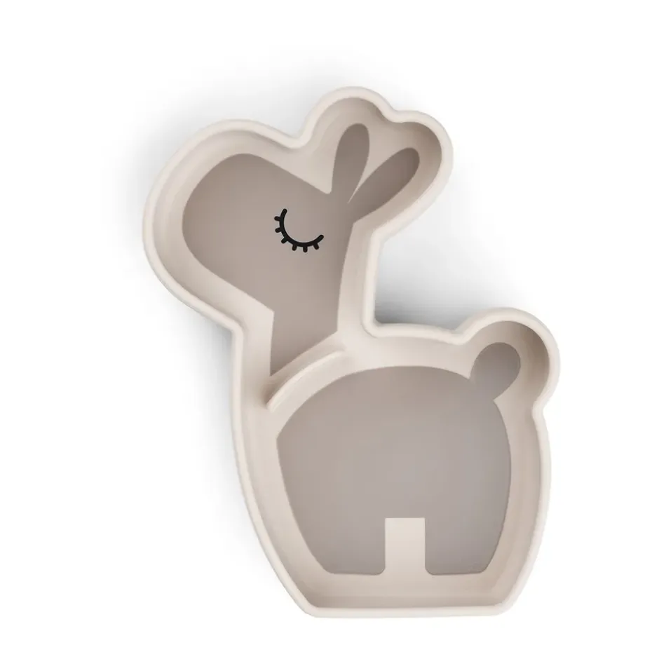 Lalee Stick&Stay barntallrik 13,5x18 cm, Sand