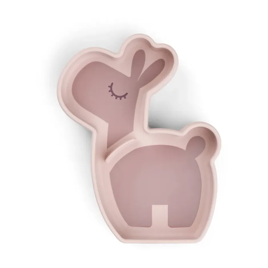 Lalee Stick&Stay barntallrik 13,5x18 cm, Powder