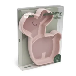 Lalee Stick&Stay barntallrik 13,5x18 cm, Powder