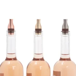 L'atelier du vin Le Trio flaskstoppare, Rose, silver och guld (matt)