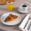 Lido black line kaffeservis 18 delar, Vit med svart kant