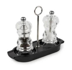 Linea kryddkvarnsställ med handtag, Satin black