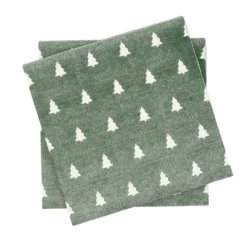 Linen trees servett 33x33 cm 20-pack, Green-white