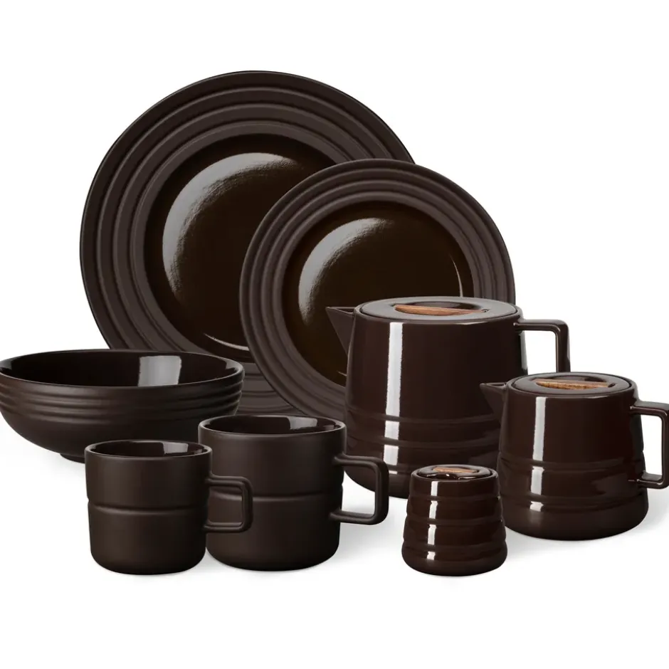 Lines assiett Ø21 cm 6-pack, Brun