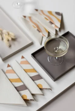 Lines servetter 33x33 cm 18-pack, Shell